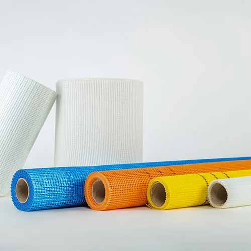 Adhesive Fire Resistant Bulked Yarn Self Adhesive Anti Mosquito Masonry Fiberglass Mesh For Sale